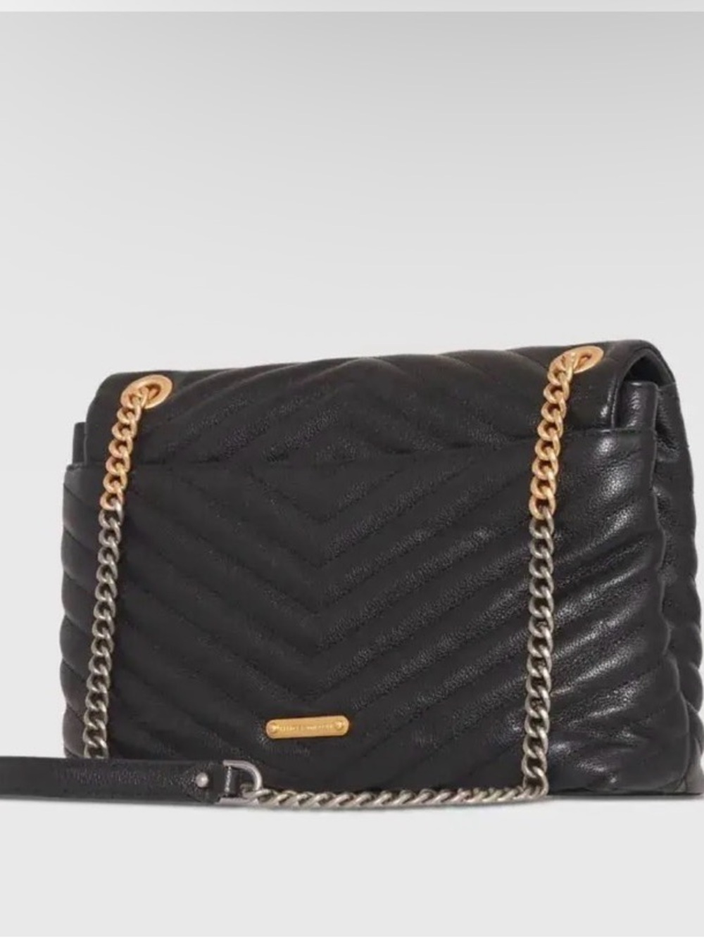 NWT Rebecca Mincoff Edie Flap Shoulder bag with gold and silver - Picture 2 of 8